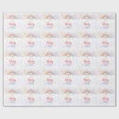 Pastel Rainbow Tie Dye Birthday Geschenkpapier (Flach)