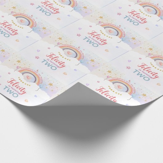 Pastel Rainbow Tie Dye Birthday Geschenkpapier (Ecke)