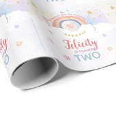 Pastel Rainbow Tie Dye Birthday Geschenkpapier (Rolleneckpunkt)