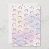 Pastel Rainbow Tie Dye Birthday Photo Einladung (Rückseite)
