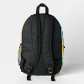 Pastel Rainbow Tie Dye Spiral Pattern Bedruckter Rucksack (Rückseite)