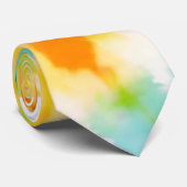 Pastel Rainbow Tie Dye Spiral Pattern Krawatte (Gerollt)