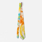 Pastel Rainbow Tie Dye Spiral Pattern Krawatte (Rückseite)
