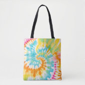 Pastel Rainbow Tie Dye Spiral Pattern Tasche (Vorderseite)