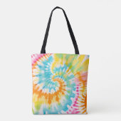 Pastel Rainbow Tie Dye Spiral Pattern Tasche (Rückseite)