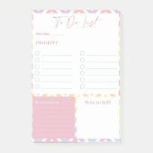 Pastel Rainbow to-Do List Planner Post-it Klebezettel (Vorderseite)