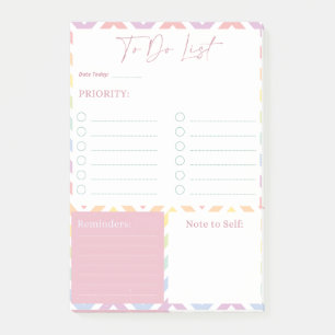 Pastel Rainbow to-Do List Planner Post-it Klebezettel