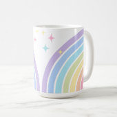 Pastel Rainbow und Starlit Whimsy Kaffeetasse (VorderseiteRechts)