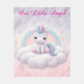 Pastel Rainbow Unicorn Blanket Fleecedecke (Vorderseite)