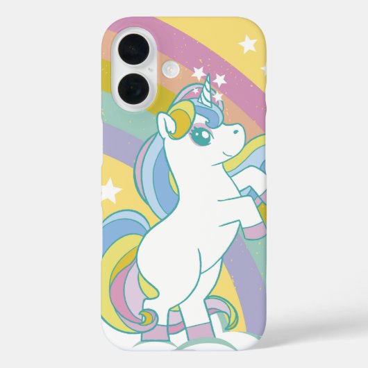 Pastel Rainbow Unicorn Case-Mate iPhone Hülle (Rückseite)