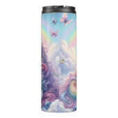 Pastel Rainbow Unicorn Dreamland Serenity Thermosbecher (Rückseite)