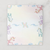 Pastel Rainbow Unicorn Food Zelt Platzkarte (Außenseite Aufgefaltet)