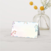 Pastel Rainbow Unicorn Food Zelt Platzkarte (Vorderseite)