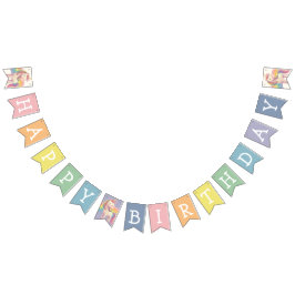 Pastel Rainbow Unicorn Geburtstagsparty Wimpelkette