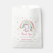 Pastel Rainbow Unicorn Kinderdusche Geschenktütchen (Vorderseite)