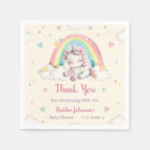Pastel Rainbow Unicorn Kinderdusche Serviette (Vorderseite)