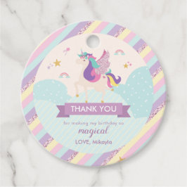 Pastel Rainbow Unicorn Magical Birthdau Niedlich Geschenkanhänger