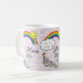 Pastel Rainbow Unicorn Tasse (Vorderseite Links)