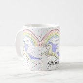 Pastel Rainbow Unicorn Tasse (Vorderseite Links)