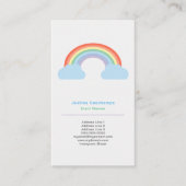 Pastel Rainbow Vertical Business Card Visitenkarte (Vorderseite)
