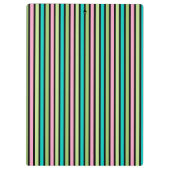 Pastel Rainbow Vertikale Lines Geometric Pink Gree Klemmbrett (Rückseite)