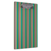Pastel Rainbow Vertikale Lines Geometric Pink Gree Klemmbrett (Rechts)