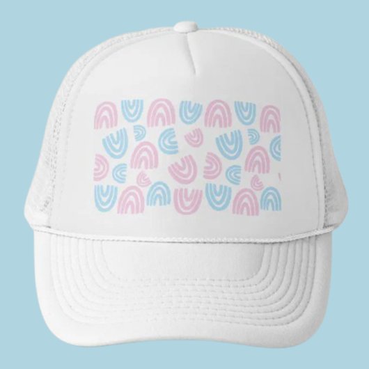 Pastel Rainbow Vibes Trucker Hat Truckerkappe