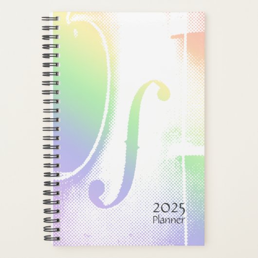 Pastel Rainbow Violin Planer (Vorderseite)