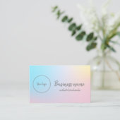 Pastel Rainbow Visitenkarte (Stehend Vorderseite)