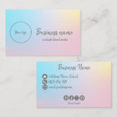 Pastel Rainbow Visitenkarte (Vorne/Hinten)