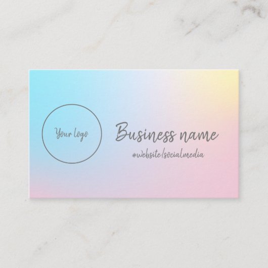 Pastel Rainbow Visitenkarte (Vorderseite)