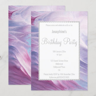 PASTEL RAINBOW WASHED CLOUDS GEBURTSTAG EINLADUNG