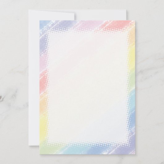 Pastel Rainbow Watercolor Blank DIY Karte (Vorderseite)