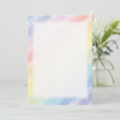 Pastel Rainbow Watercolor Blank DIY Karte (Stehend Vorderseite)