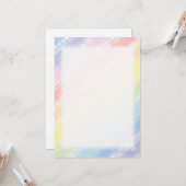 Pastel Rainbow Watercolor Blank DIY Karte (Vorderseite/Rückseite Beispiel)