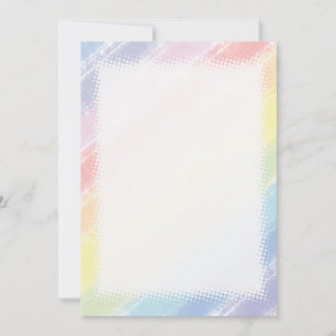 Pastel Rainbow Watercolor Blank DIY Karte