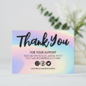 Pastel Rainbow Watercolor Danke für die Medieneinl (Stehend Vorderseite)