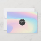 Pastel Rainbow Watercolor Danke für die Medieneinl (Rückseite)