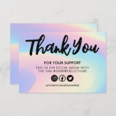 Pastel Rainbow Watercolor Danke für die Medieneinl (Vorne/Hinten)