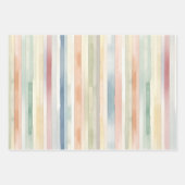 Pastel Rainbow Watercolor Geschenkpapier Set (Vorderseite 3)