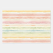 Pastel Rainbow Watercolor Geschenkpapier Set (Vorderseite)