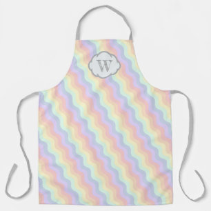 Pastel Rainbow Waves All-over Print Schürze