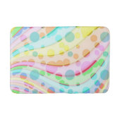 Pastel Rainbow Waves and Bubbles Badematte (Vorderseite)