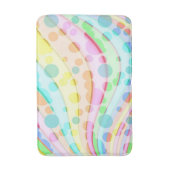 Pastel Rainbow Waves and Bubbles Badematte (Vorderseite Vertikal)
