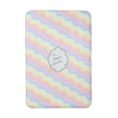 Pastel Rainbow Waves Bath Mat Badematte (Vorderseite Vertikal)