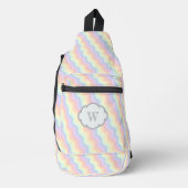 Pastel Rainbow Waves Crossbody Bag (Vorderseite)