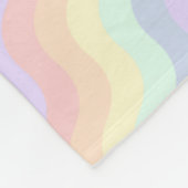 Pastel Rainbow Waves Fleece Blanket (Ecke)