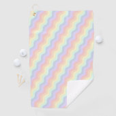 Pastel Rainbow Waves Golfhandtuch (Insitu)