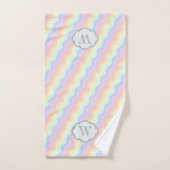 Pastel Rainbow Waves Handtuchhandtuch Set (Handtuch)