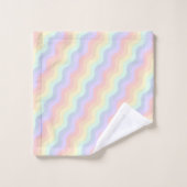 Pastel Rainbow Waves Handtuchhandtuch Set (Waschlappen)